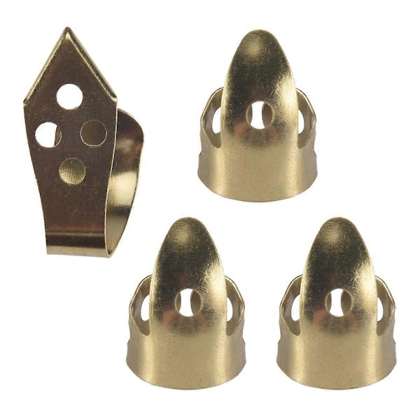 Guitar Fingerplektre 3 Pegefingre + 1 Tommelfinger Justerbar Metal Banjo Fingerstyle Plekter Fingerbeskyttelse