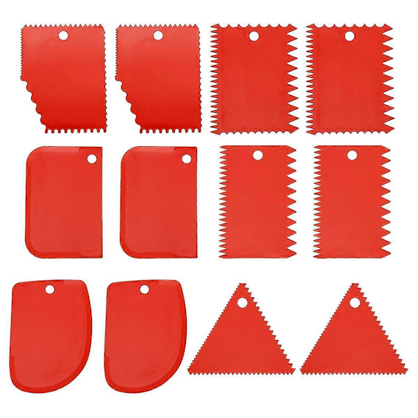 12 st Plastlera, 2 Set Keramikverktyg Mjuk Skrapningssats D