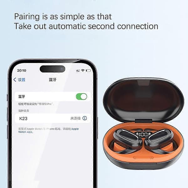 3D Surround Sound Åbent Bluetooth Headset Dobbelt Støjreducerende Ørepropper TA