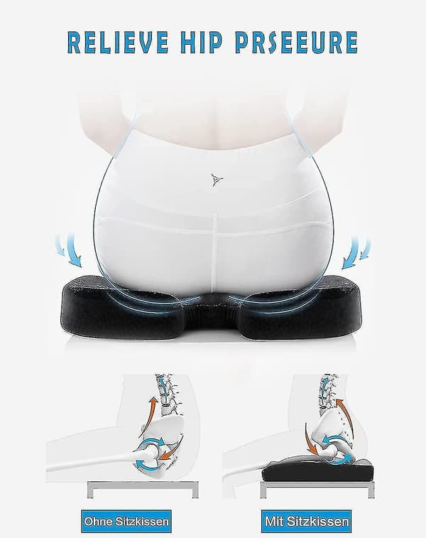 Zk-ortopædisk Siddepude, Memory Foam Siddepude, Til Ergonomisk Hæmoride Siddepude