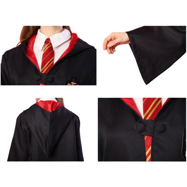 Halloween Harry Potter magisk kappe perifer cos kostyme ytelse kostyme sett Hufflepuff 145cm