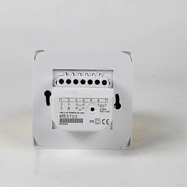 Manuell Elektrisk Golvvärme Rumstermostat med Sensor AC 220V 16A, Mekanisk Golvvärmetermostat Regulator, 8.6*8.6*5cm