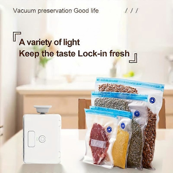 1 stk, Mini Poseforsegler Håndholdt Varme Vakuumforsegler, 4 I 1 Forsegler Og Kutter Med Snor, Bærbar Forseglingsmaskin For Plastposer Matlagring Snacks