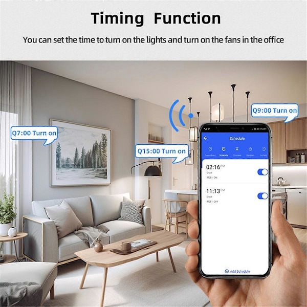 TUYA Smart WIFI Energimätare 1P Strömbrytare med Kwh-mätning, Övervakningstimerrelä och Läckage