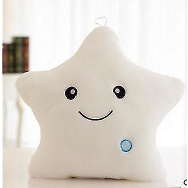 Plysj Led Toy Gaver Stjernepute Glød Stuff Leker Lys Barn Bursdag Jul White