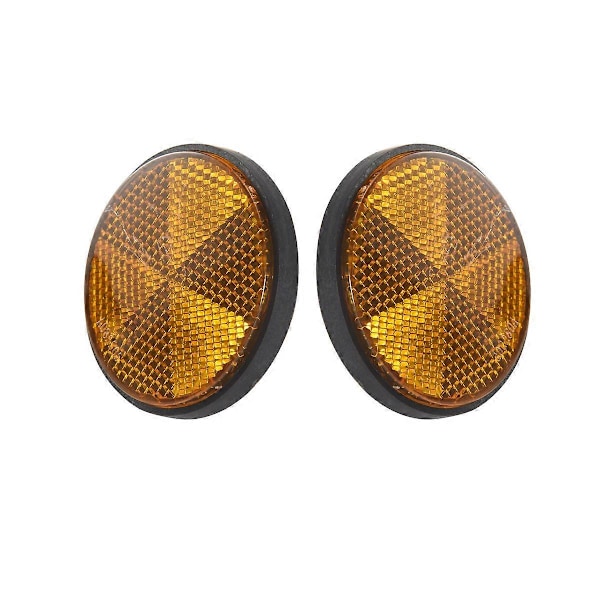 2 x 2-tommers Runde Oransje Reflektorer Universell For Motorsykler ATV Sykler Dirt Bikes