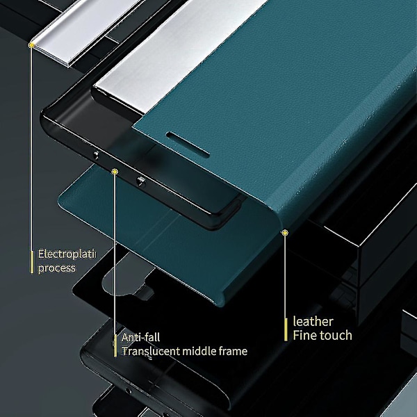 For Oppo Find X5 Pro Elektroplettert PU Lærveske Stativ Magnetisk Absorpsjon Telefondeksel