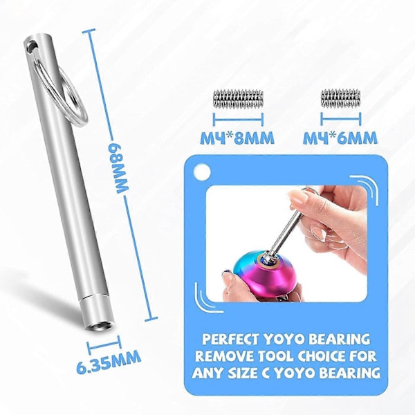Yoyo Kit, 12 Yoyo-strenger, 8 Silikonputer, 2 10 Kule Ikke-responsiv, 2 Smal C Responsiv, 4 yoyo-aksel
