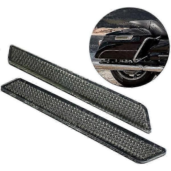 Reflekser til Street Glide Glide Road Glide Road Latch Covers Sidetasker Side Synlighed 2014-2020 (Sort)
