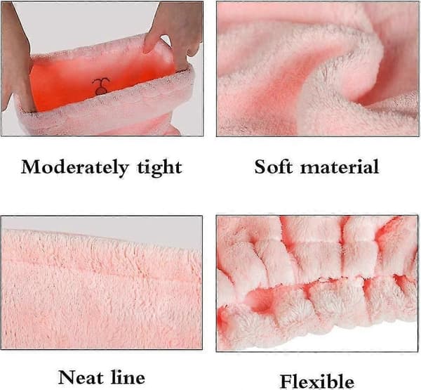2-pack mikrofiber hårvattenabsorberande handduk, söt torrhårsturbanmössa (4-d-w)