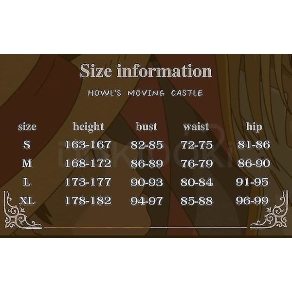 Rask levering Moive Howl's Moving Castle Howl Cosplay Costume Howl's Moving Castle Wig blond M