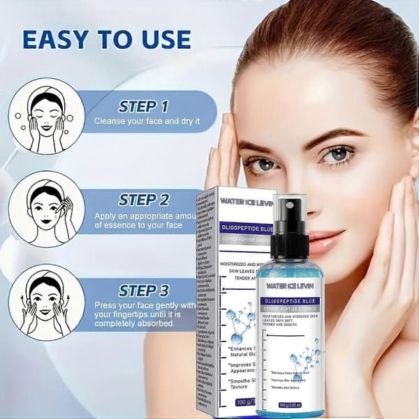 Kobberpeptid Essensspray, Hydrerende og Glødforbedrende Serum (100g) 3PCS