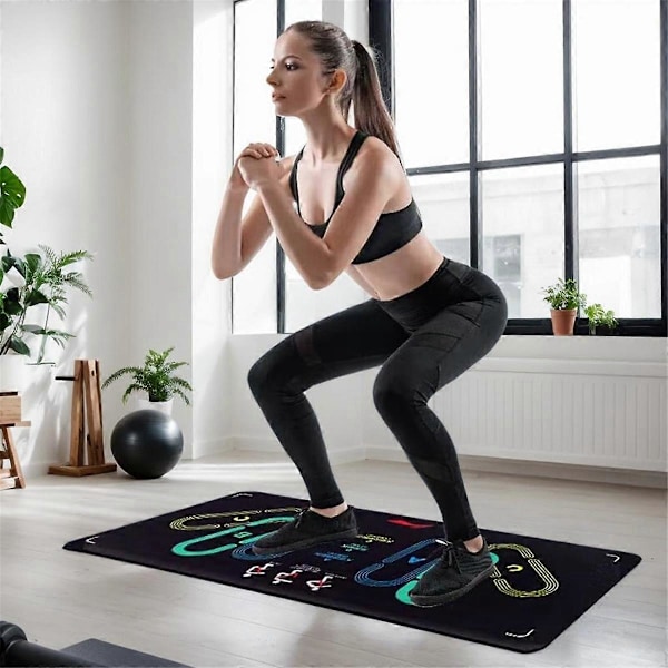 Squat Guide Måtte Squat Trin Positioner Knæ Måtte med Fod Position Måtte, Trænings Squats Ben Muskel Mål