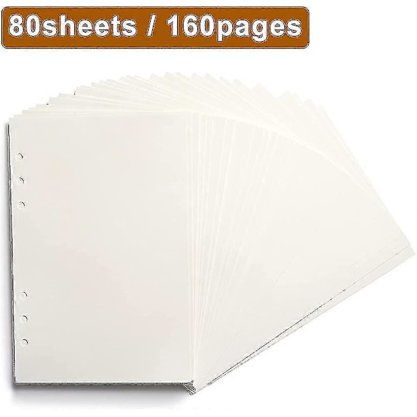 A5 Fyllnadspapper, 6-håls Hålslagning För 6-rings Pärmar, Blankt Löst Blad Papper, 14,2 X 21,1cm