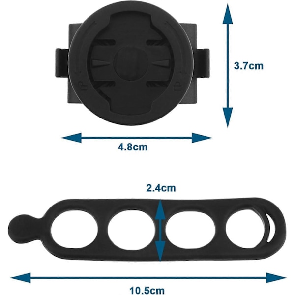 360 astetta kääntyvä pyörän ohjainkannattimen tietokonetelineadapteri, yhteensopiva Garmin Edge IGPSPORT XOSS 130 520 530 820 830 1000 1030 Plus -laitteiden kanssa