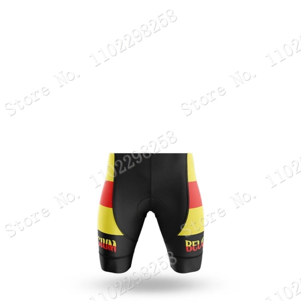 Team Belgium 2023 sykkeltrøyesett Nasjonalt flagg Sykling Belgiske klær landeveissykkelskjorter Dress Sykkelsmekke Shorts MTB Maillot 12 M