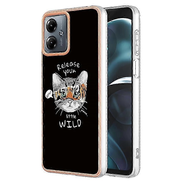 Skal för Motorola Moto G14 4G IMD Mönster 2.0mm TPU Telefonfodral