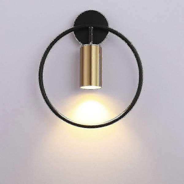 Moderne minimalistisk LED væglampe til soveværelse, drejelig 180, boligindretning, indendørs væglampe, vægdekoration til soveværelse (Størrelse, farve: Varmt lys 5w-