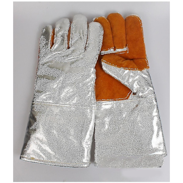 Värmebeständiga Handskar 1000 Grader Eldfasta Anti-brännskada Värmeisolering Smält Aluminiumfolie Femfingrar Ugn Mikrovågsugn Hao