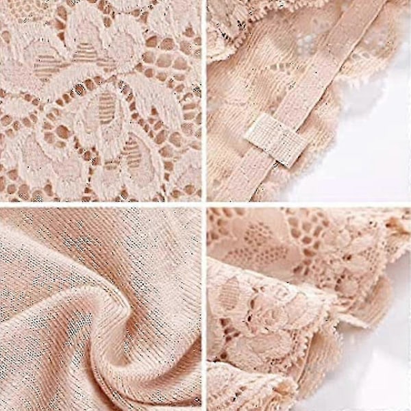 3 Stykker Blomstrete Blonde Tube Topp Bandeau Stroppeløse BH-er Sømløs Elastisk Bryst Wrap for Kvinner