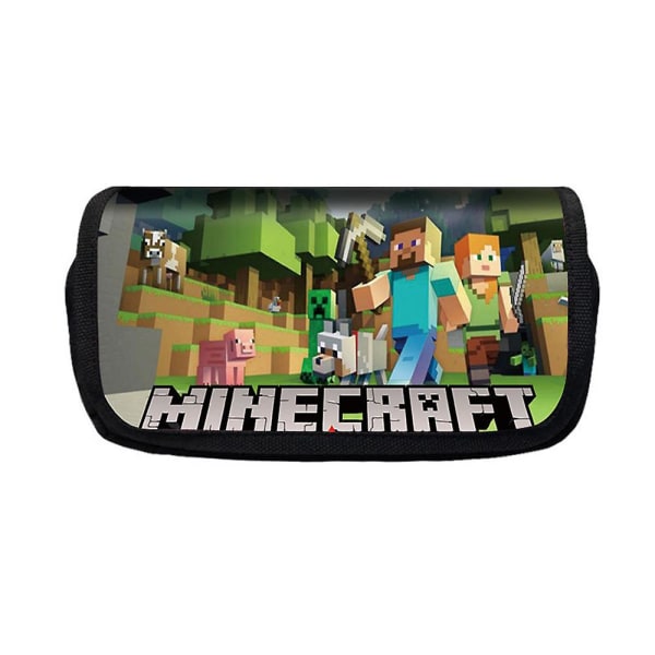 Minecraft Blyantveske med stor kapasitet Blyantpose Penn Organisering Skrivesaker Bag For Fans Barn Gutter Jenter Gaver style 3