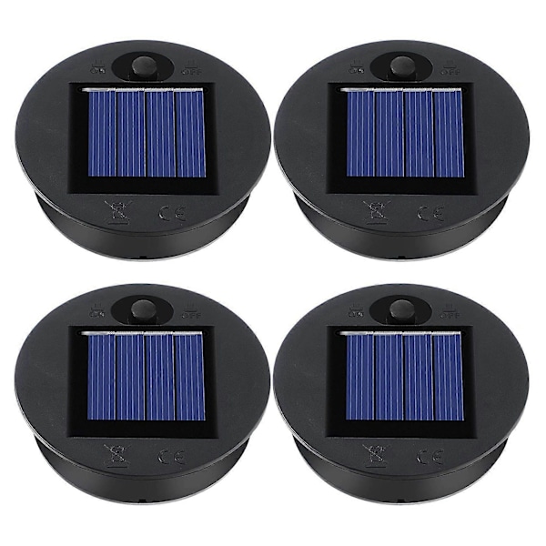 4 stk. Udskiftnings Solarlys Topper Udendørs Hængende Lanterne Lys Solarlys Dele Runde Solar L