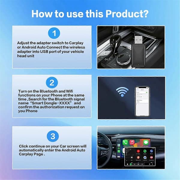 Understøtter Wifi6 Ny Adapter Carplay Android Auto Boks Dongle til Kablet til Trådløs Egnet til De Fleste Bi