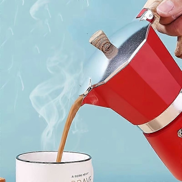 Kompakt & Bærbar Moka Pot Kaffemaskine - Håndlavet for Rig Smag - Perfekt til Hjemmet, Udendørs Eventyr & Camping - Holdbar & Nem at Bruge