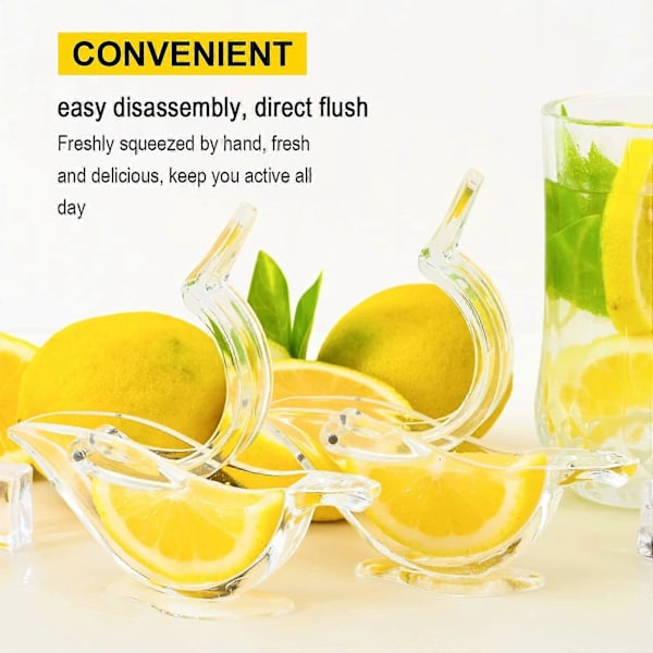 Fugle Citronpresser, Citronjuicer Akryl Manuel Juice Limepresser Fugleformet Citronskive Kilepresser, Ergonomisk Bærbar Frugtjuicer til O