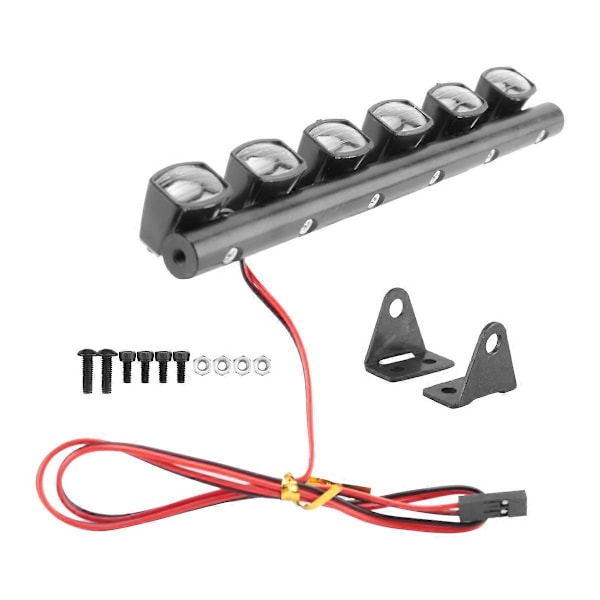 RC Bil Lysstangsett 6 LED-er Karosseri Taklys for 1/10 RC Crawler Bil Lastebil Tilbehør