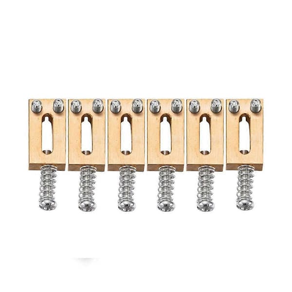 6 Sæt Bro Sadler til Massiv Messing Elektrisk Guitar Bro Bro Kode Streng Træk Streng Kode Stri