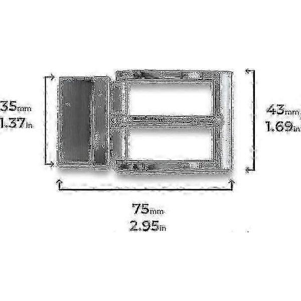 2 stk Reversible Beltespenne - Utbyttbar Spenne - 30mm 32mm 35mm - Avtakbar - Roterende Spenne - 3 3,2 3,5 Cm - Reserve - Reversible Spenne