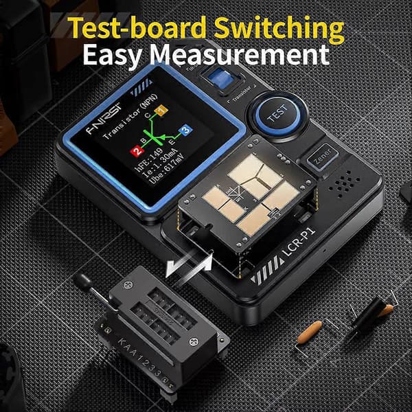 LCR-P1  istor Tester Multimeter Triode NPN PNP MOSFET SMD Kapacitans Modstand Multifunktion