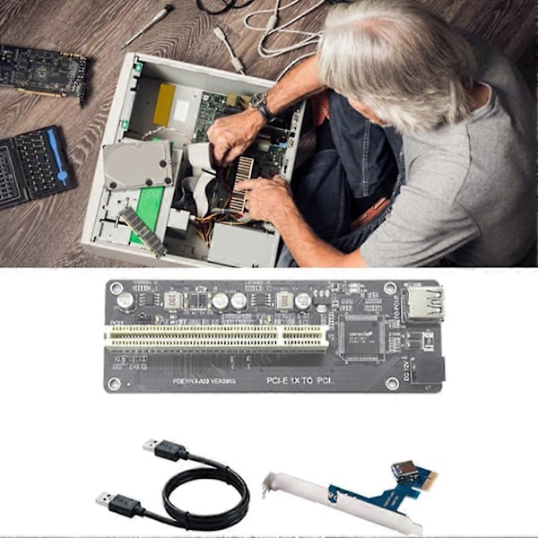 PCI-E til PCI Utvidelseskort Adapter ASM1083 Støtte Capture Card Lydkort Parallellkort Golden Tax