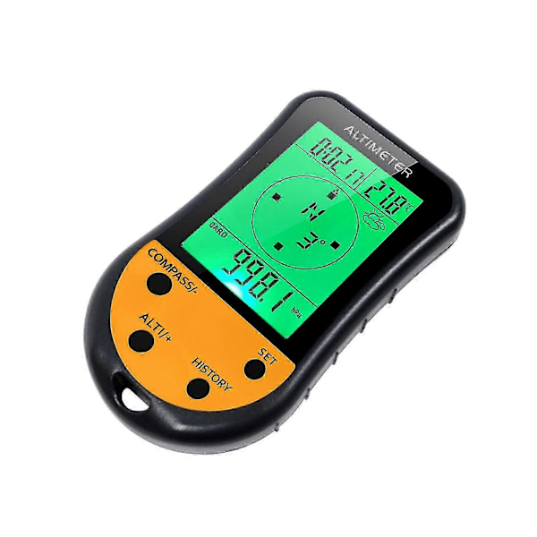 Elektronisk Digital Höjdmätare 8 I 1 Multifunktionell LCD Bakgrundsbelysning Mini Höjdmätare Barometer Kompass Termometer Väderprognos Klocka Kalender För Utomhusbruk