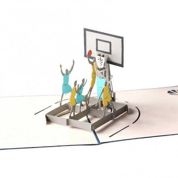3D Stereo Grattiskort Barnens Dag Presentkort Slam Dunk Skicka Pojkar Tackkort Julkort Tacksägelse Välsignelsekort 1