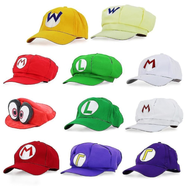 Anime Odyssey Cappy 3D Wario Hatut Cosplay Sarjakuva Baseball Hattu Pehmo Puuvillalelut Paras lahja jouluksi style 3