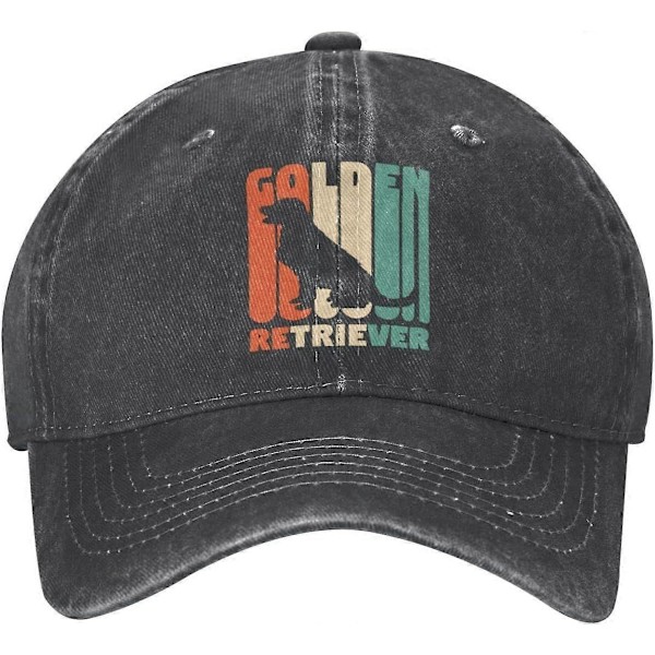 Golden Retrievers Unisex Cowboyhatt Baseball Caps Justerbar Sport Golf Denim Casquette Caps Stil 1099