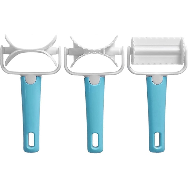 Deigrullekutter, 3 stk Sett DIY Deigkutter Rulle Bakeutstyr for Wonton Kjeks Dumpling Kake Making