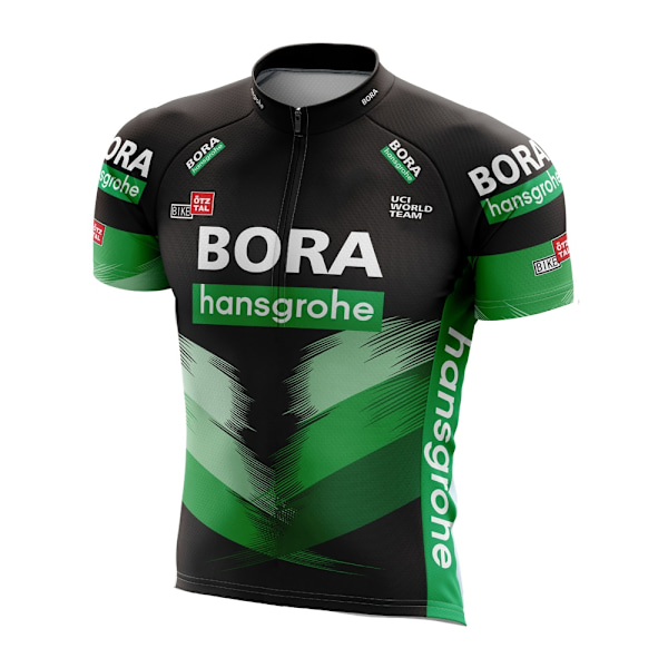 UCI BORA Pyöräilyjersey Set Miesten Bib Shortsit Polkupyörän Lyhythihaiset Pyöräilyvaatteet Pyöräilyvaatteet Pyöräily Maillot Ciclismo Hombre Mustat Setit MTB:lle Ivory Asian size - L