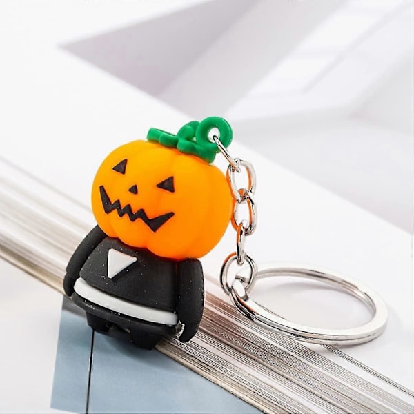 Halloween Nøglering Halloween Spøgelse Nøglering Hængende Vedhæng Nøgleringe Halloween Vedhæng Nøglering Spøgelse Nøglering 3d (6 stk., Sort)