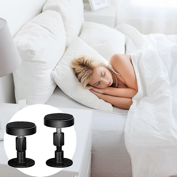 Nye ModellerLINJOU 4 stk. Sengegavl Stabilisator Holder Hodegjerde Stopper for å Forhindre Løse Deler på Nattbord Sofaside (svart)