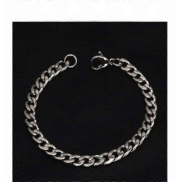 Enkle Herre Armbånd i Rustfrit Stål Curb Cubansk Led O-Formet Kæde Armbånd Til Kvinder Unisex Håndled Smykker Gaver