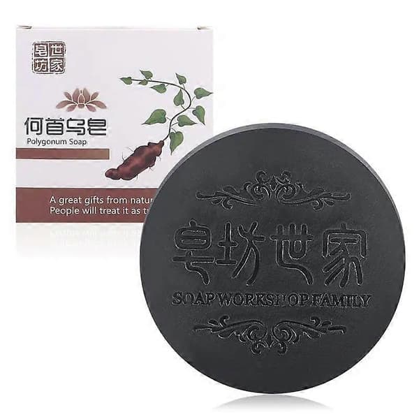 Polygonum sæbe hårvækst, sort og tykt hår æggeleder Multiflora shampoo bar Polygonum shampoo sæbe Ny 2st