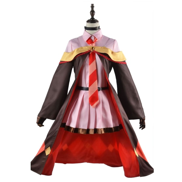 Cosdaddy Anime Kono Subarashii Bakuen Megumin Cosplay kostym Vuxen kvinnor Klänning Kappa Hatt Kostymer Halloween Carnival kostym T1 XL