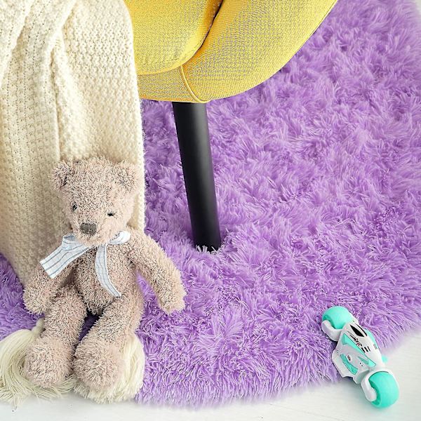 Tflycq Oval Fluffy Matta Mattor, Modern Plysch Shaggy Area Matta För Barn Sovrum Extra bekväm Söt Nursery Matta Sängmatta För Pojkar Flickor Heminredning