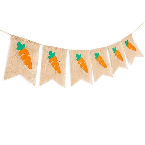 2kpl Yksinkertainen Pääsiäisriippuva Banneri Juhlat Bunting Scene Layout Prop