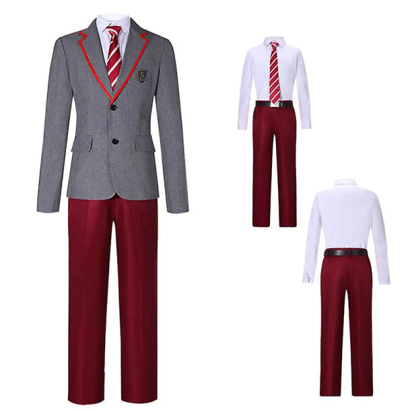 2022 Ny Cosdaddy Las Encinas Elite Skoleuniform Kostume Mand Kvinder Suit Skjorte Nederdel Plisseret Jk Series Cosplay kostume Men L