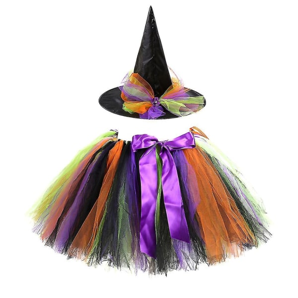 Halloween-kjolesett Tutu Festival Party Cos Puff-skjørt Barnesett til fest Bursdagsfestivalforestilling S