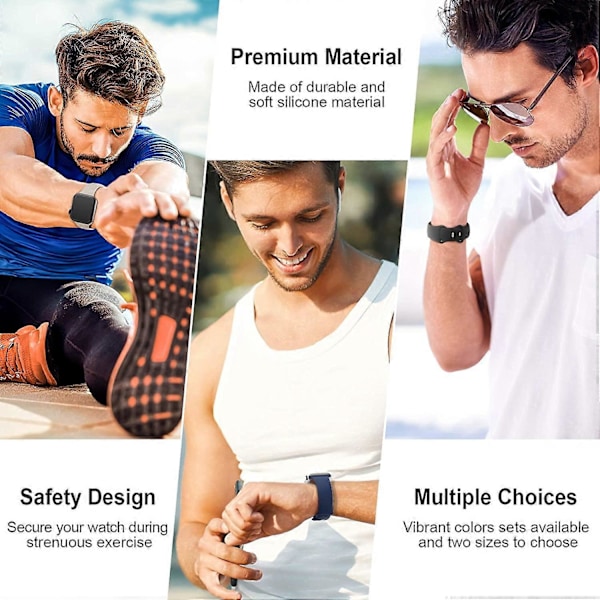 5-pack armband kompatibla med Apple Watch armband 38mm 40mm 41mm 42mm 44mm 45mm, kompatibla med iWatch Series 7 6 5 4 3 2 1 SE Damer Herrar Sten/Svart/Vit
